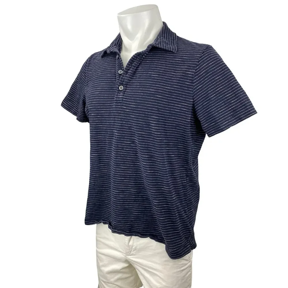 Banana Republic Relwen Jersey Men's Stripe Short Sleeve Classic Polo Shirt Top M